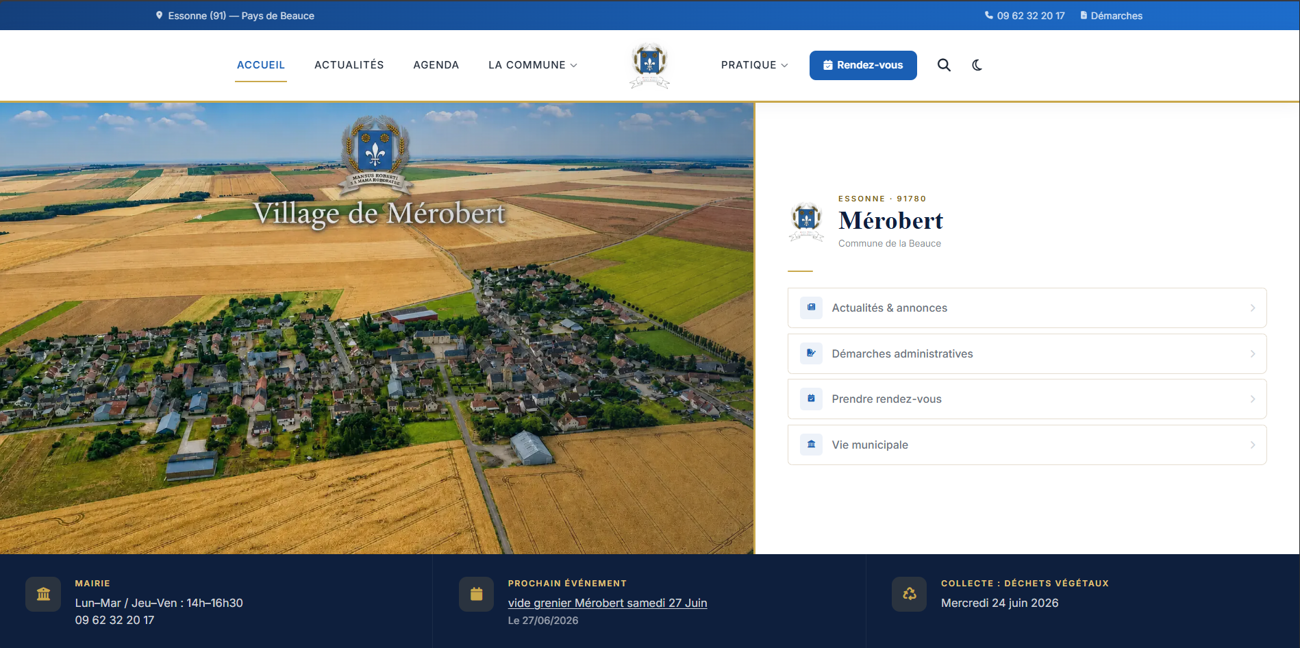 Mairie de Mérobert — site public